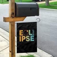 2026 Total Solar Eclipse Retro Typography Garden Flag August 12 Totality Astronomy Gift