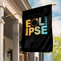 2026 Total Solar Eclipse Retro Typography Garden Flag August 12 Totality Astronomy Gift