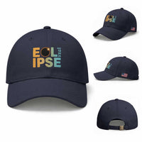 2026 Total Solar Eclipse Retro Typography Baseball Cap August 12 Totality Astronomy Gift