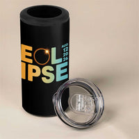 2026 Total Solar Eclipse Retro Typography 4 in 1 Can Cooler Tumbler August 12 Totality Astronomy Gift