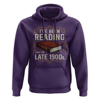 Funny Vintage 80s 90s Book Lover Hoodie I've Been Reading Since The Late 1900s Bookworm Humor
