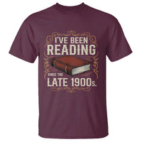 Funny Vintage 80s 90s Book Lover T Shirt I've Been Reading Since The Late 1900s Bookworm Humor