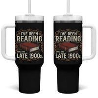Funny Vintage 80s 90s Book Lover Tumbler With Handle I've Been Reading Since The Late 1900s Bookworm Humor