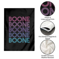 Retro Boone Name Lover Neon Gradient Typography Garden Flag