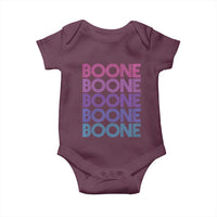 Retro Boone Name Lover Neon Gradient Typography Baby Onesie