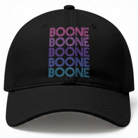 Retro Boone Name Lover Neon Gradient Typography Baseball Cap