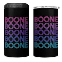 Retro Boone Name Lover Neon Gradient Typography 4 in 1 Can Cooler Tumbler