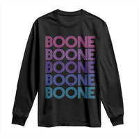 Retro Boone Name Lover Neon Gradient Typography Long Sleeve Shirt