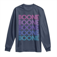 Retro Boone Name Lover Neon Gradient Typography Long Sleeve Shirt