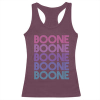 Retro Boone Name Lover Neon Gradient Typography Racerback Tank Top