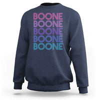 Retro Boone Name Lover Neon Gradient Typography Sweatshirt