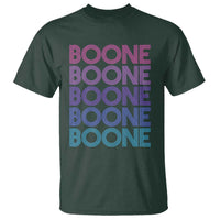 Retro Boone Name Lover Neon Gradient Typography T Shirt