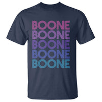 Retro Boone Name Lover Neon Gradient Typography T Shirt