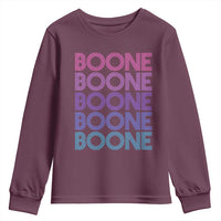 Retro Boone Name Lover Neon Gradient Typography Youth Sweatshirt