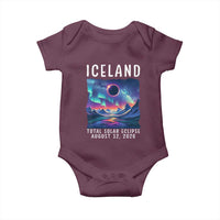Iceland Total Solar Eclipse 2026 Aurora Baby Onesie Totality Northern Lights Astronomy Travel Gift