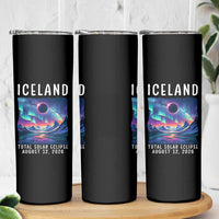 Iceland Total Solar Eclipse 2026 Aurora Skinny Tumbler Totality Northern Lights Astronomy Travel Gift