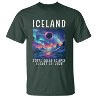 Iceland Total Solar Eclipse 2026 Aurora T Shirt Totality Northern Lights Astronomy Travel Gift