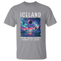 Iceland Total Solar Eclipse 2026 Aurora T Shirt Totality Northern Lights Astronomy Travel Gift