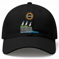 Cute Cartoon Puffins 2026 Total Solar Eclipse Baseball Cap August 12 Totality Funny Astronomy Gift