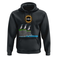 Cute Cartoon Puffins 2026 Total Solar Eclipse Hoodie August 12 Totality Funny Astronomy Gift
