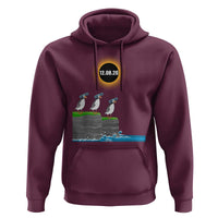 Cute Cartoon Puffins 2026 Total Solar Eclipse Hoodie August 12 Totality Funny Astronomy Gift