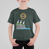 Cute Cartoon Puffins 2026 Total Solar Eclipse T Shirt For Kid August 12 Totality Funny Astronomy Gift