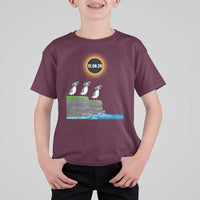 Cute Cartoon Puffins 2026 Total Solar Eclipse T Shirt For Kid August 12 Totality Funny Astronomy Gift