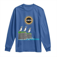 Cute Cartoon Puffins 2026 Total Solar Eclipse Long Sleeve Shirt August 12 Totality Funny Astronomy Gift