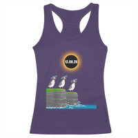 Cute Cartoon Puffins 2026 Total Solar Eclipse Racerback Tank Top August 12 Totality Funny Astronomy Gift