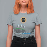 Cute Cartoon Puffins 2026 Total Solar Eclipse T Shirt For Women August 12 Totality Funny Astronomy Gift