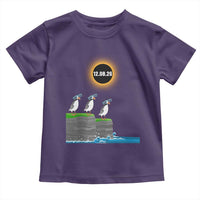 Cute Cartoon Puffins 2026 Total Solar Eclipse Toddler T Shirt August 12 Totality Funny Astronomy Gift