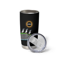 Cute Cartoon Puffins 2026 Total Solar Eclipse Tumbler Cup August 12 Totality Funny Astronomy Gift