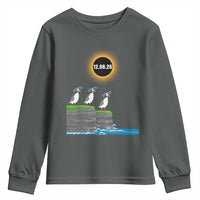 Cute Cartoon Puffins 2026 Total Solar Eclipse Youth Sweatshirt August 12 Totality Funny Astronomy Gift