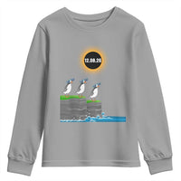 Cute Cartoon Puffins 2026 Total Solar Eclipse Youth Sweatshirt August 12 Totality Funny Astronomy Gift