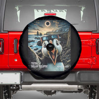 Puffin Selfie August 12 2026 Total Solar Eclipse Spare Tire Cover Funny Totality Photographic Astronomy Souvenir
