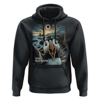 Puffin Selfie August 12 2026 Total Solar Eclipse Hoodie Funny Totality Photographic Astronomy Souvenir