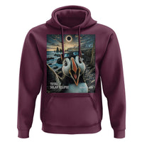 Puffin Selfie August 12 2026 Total Solar Eclipse Hoodie Funny Totality Photographic Astronomy Souvenir