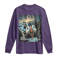 Puffin Selfie August 12 2026 Total Solar Eclipse Long Sleeve Shirt Funny Totality Photographic Astronomy Souvenir