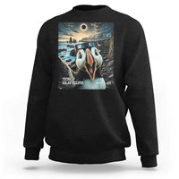 Puffin Selfie August 12 2026 Total Solar Eclipse Sweatshirt Funny Totality Photographic Astronomy Souvenir