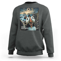 Puffin Selfie August 12 2026 Total Solar Eclipse Sweatshirt Funny Totality Photographic Astronomy Souvenir