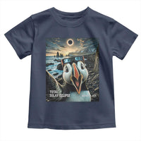 Puffin Selfie August 12 2026 Total Solar Eclipse Toddler T Shirt Funny Totality Photographic Astronomy Souvenir