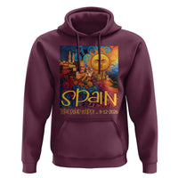 Spain 2026 Total Solar Eclipse Sun Face Graphic Hoodie Espana Totality Travel Memorabilia Astronomy Geek Gift