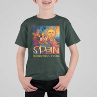 Spain 2026 Total Solar Eclipse Sun Face Graphic T Shirt For Kid Espana Totality Travel Memorabilia Astronomy Geek Gift