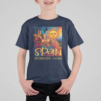 Spain 2026 Total Solar Eclipse Sun Face Graphic T Shirt For Kid Espana Totality Travel Memorabilia Astronomy Geek Gift