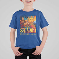 Spain 2026 Total Solar Eclipse Sun Face Graphic T Shirt For Kid Espana Totality Travel Memorabilia Astronomy Geek Gift