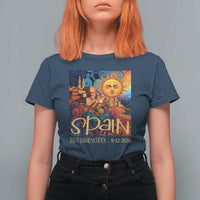Spain 2026 Total Solar Eclipse Sun Face Graphic T Shirt For Women Espana Totality Travel Memorabilia Astronomy Geek Gift