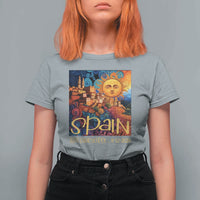 Spain 2026 Total Solar Eclipse Sun Face Graphic T Shirt For Women Espana Totality Travel Memorabilia Astronomy Geek Gift