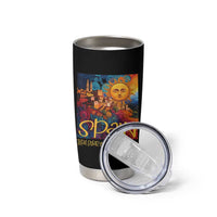 Spain 2026 Total Solar Eclipse Sun Face Graphic Tumbler Cup Espana Totality Travel Memorabilia Astronomy Geek Gift