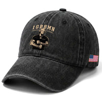 IGBBMN Buff George Washington Parody Washed Cotton Baseball Cap It’s Gonna Be Bad Funny Ironic Patriotic Founding Father