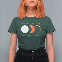 Greenland Total Solar Eclipse 2026 Totality T Shirt For Women Travel Souvenir Astronomy Geek Gift